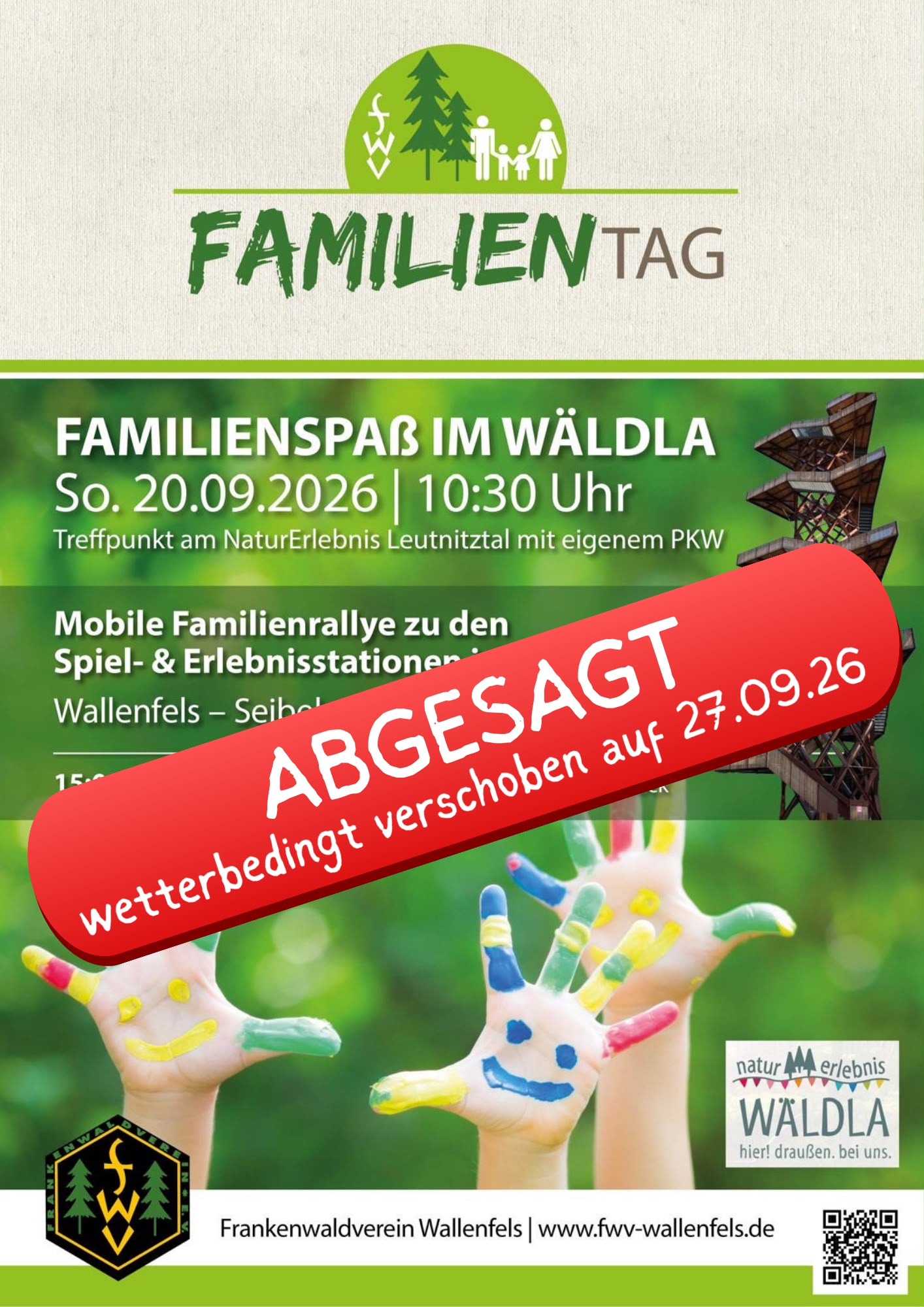 Familientag WÄLDLA 20.09.2026_Absage