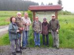 Wandergruppe am Parkplatz Leutnitztal
