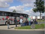 Kaffeepause am Bus