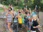 Voller Begeisterung waren die Kids bei der Flo&szlig;bauaktion des Frankenwaldvereins