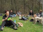 Eine verdiente Rast im Gr&uuml;nen