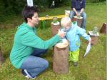 Auch Lukas machte schon mit
