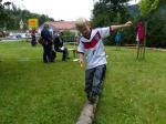 Auf dem Balancierbalken